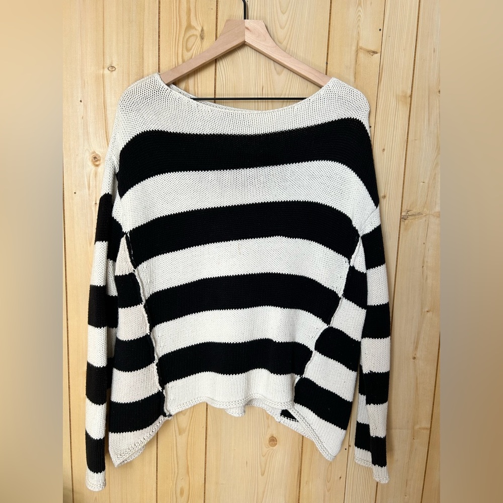 Black and white striped sweater